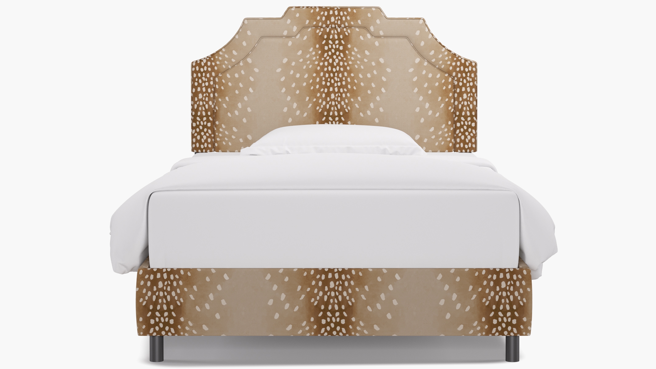 Art Deco Bed, Fawn, Full - Image 0