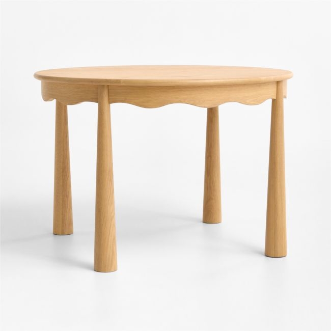 Waveland Natural Oak Wood Round Kids Play Table - Image 0