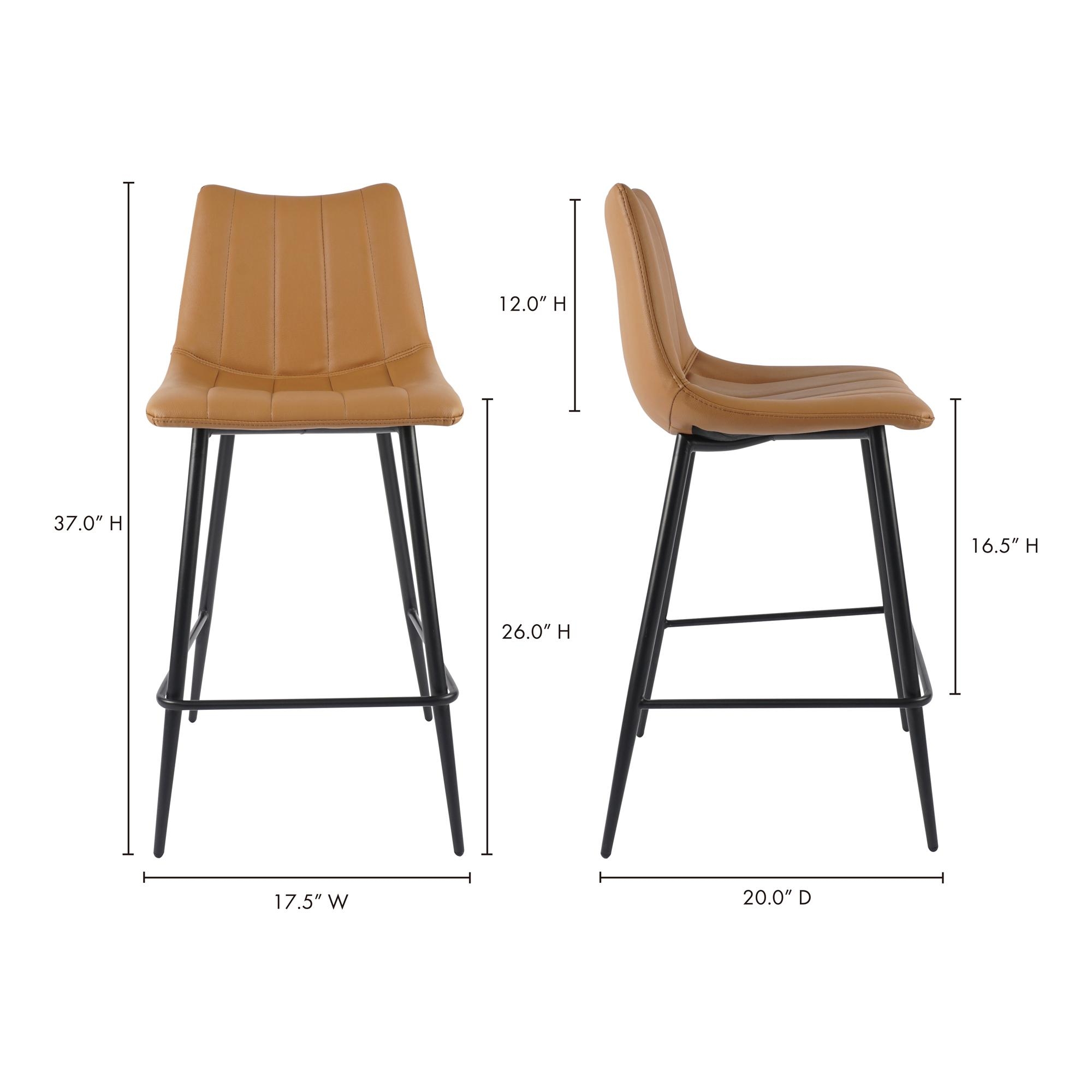 Alibi Counter Stool Tan - Set Of Two - Image 7