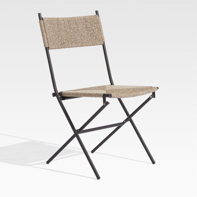 San Onofre Folding Outdoor Wicker Dining Chair - Image 4