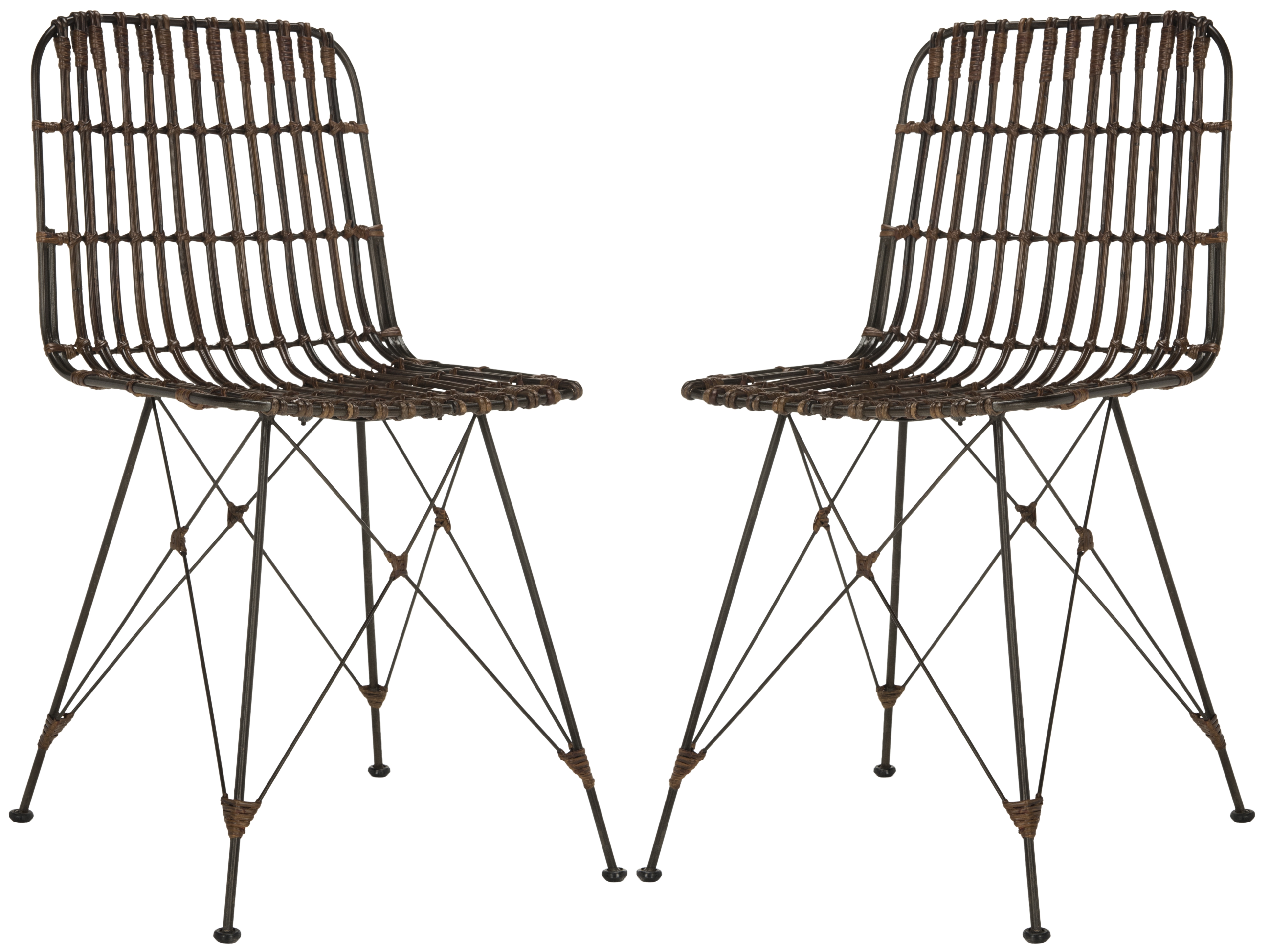Minerva Wicker Dining Chair (Set of 2) - Croco Brown - Arlo Home - Image 0