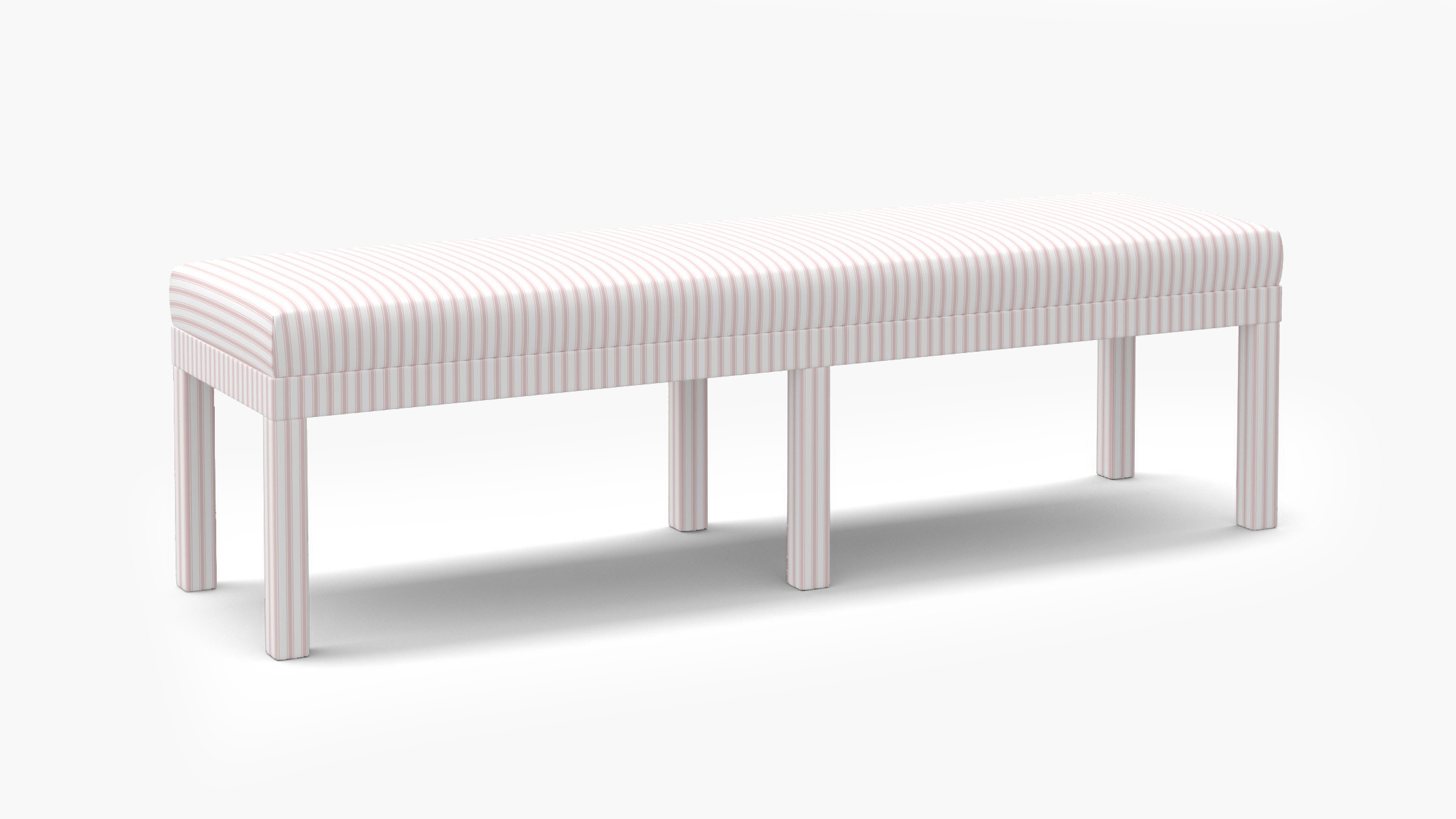 Parsons Bench, Pink Classic Ticking Stripe - Image 1