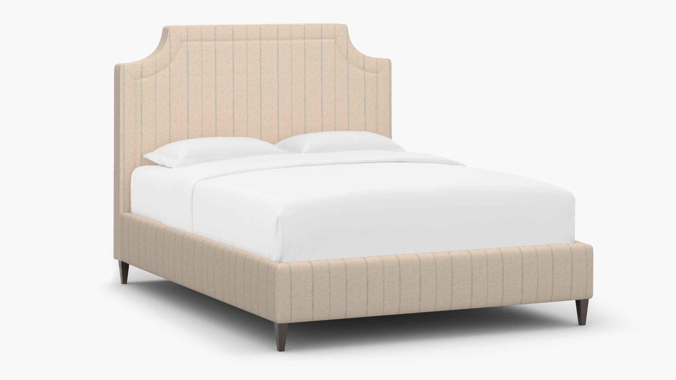 Deco Bed, Sky Felix, Espresso Square Tapered Leg, King - Image 1