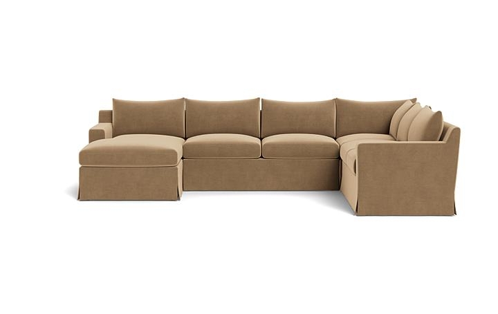 Sloan Slipcovered 4-Piece Corner Sectional Sofa with Left Chaise - Image 0