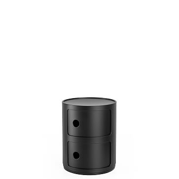 Kartell Componibili 2-Tier Recycled Storage Unit, Thermoplasti, Black - Image 3