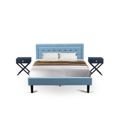 Amjed Upholstered Platform 3 Piece Bedroom Set - Image 0