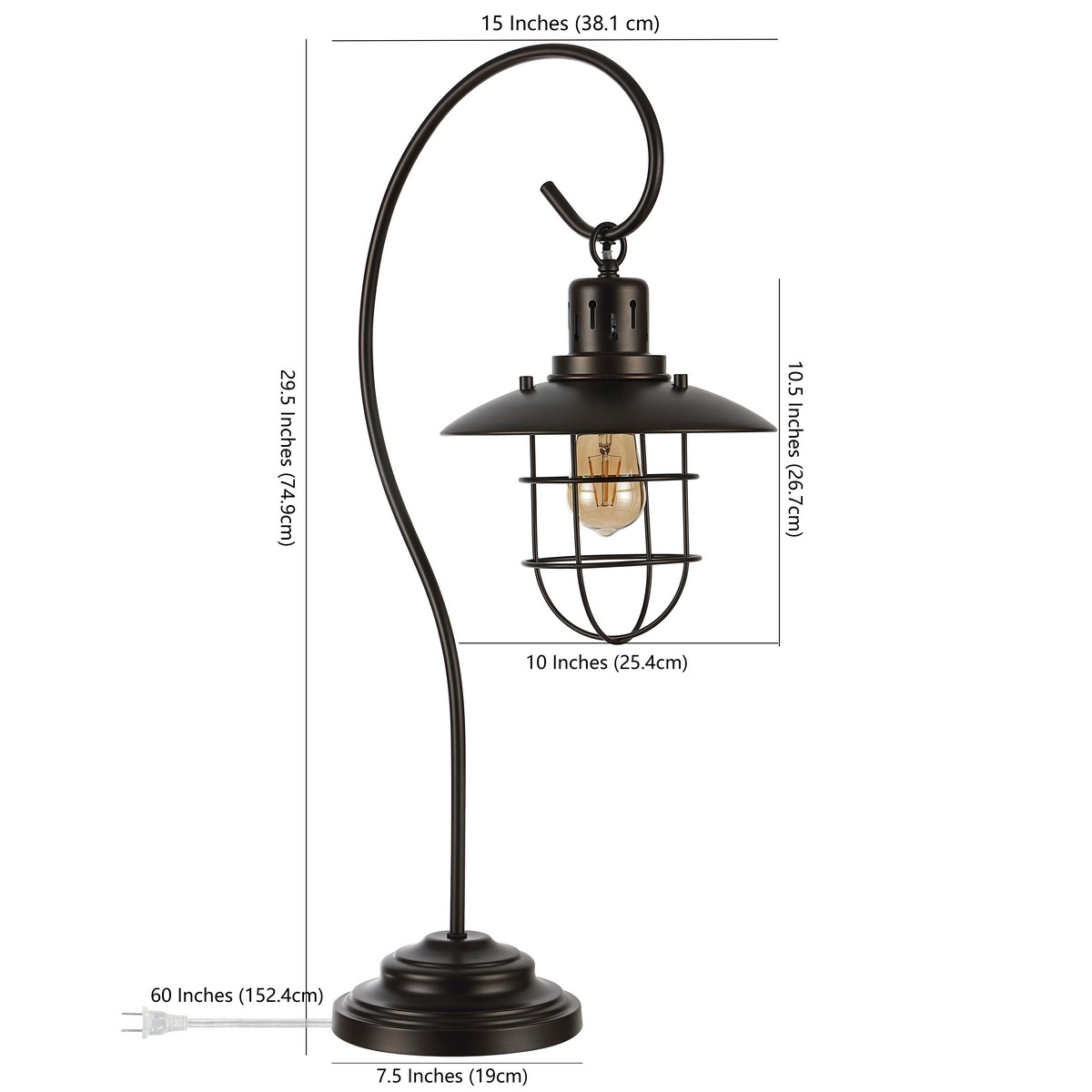 Nora 29.5" Table Lamp - Black - Safavieh - Image 4