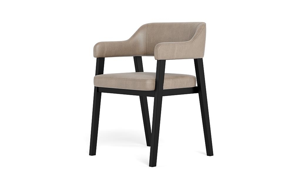 Selene Wood Framed Leather Upholstered Chair - Image 2