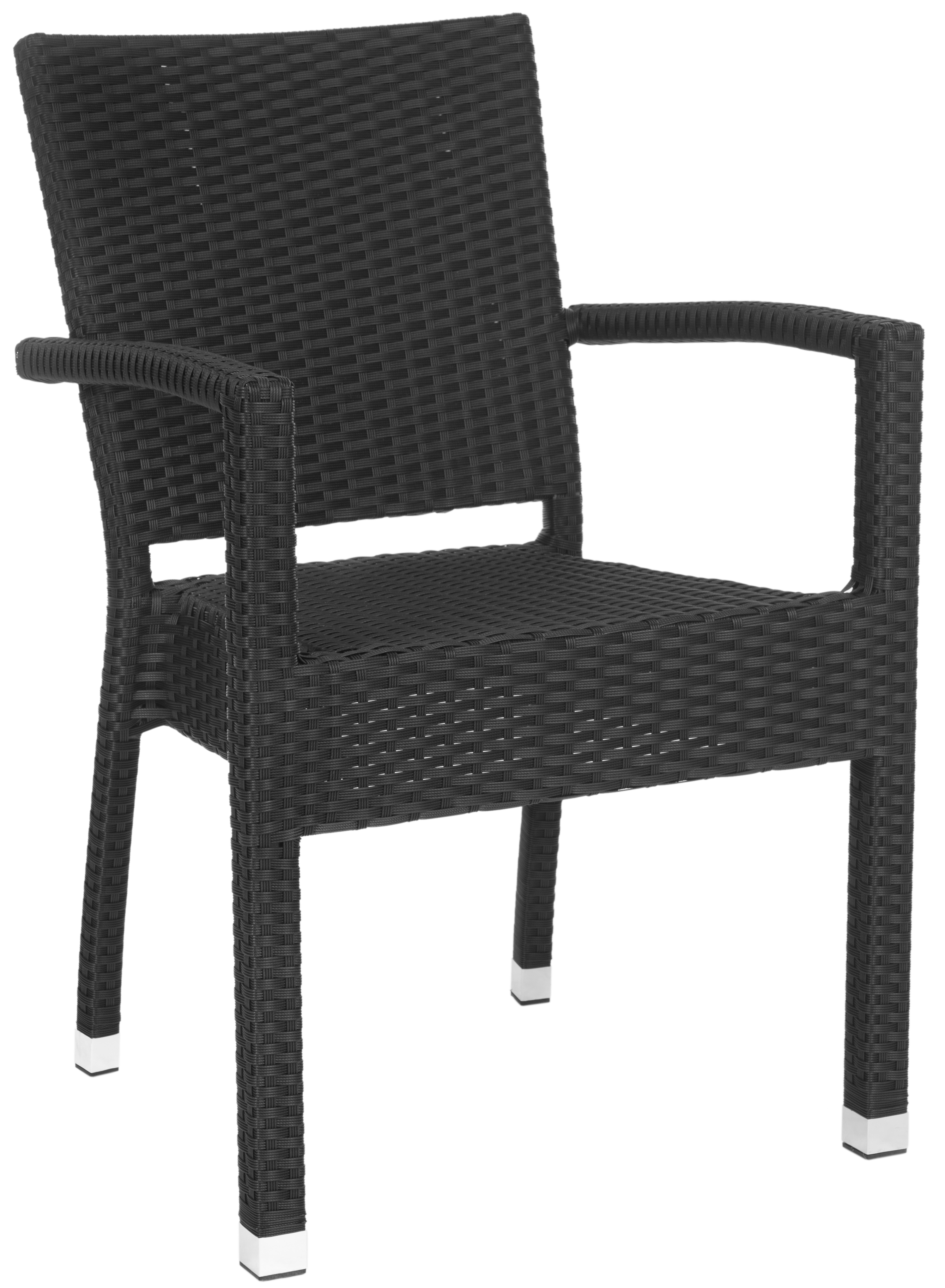 Kelda Stacking Arm Chair - Black - Arlo Home - Image 1