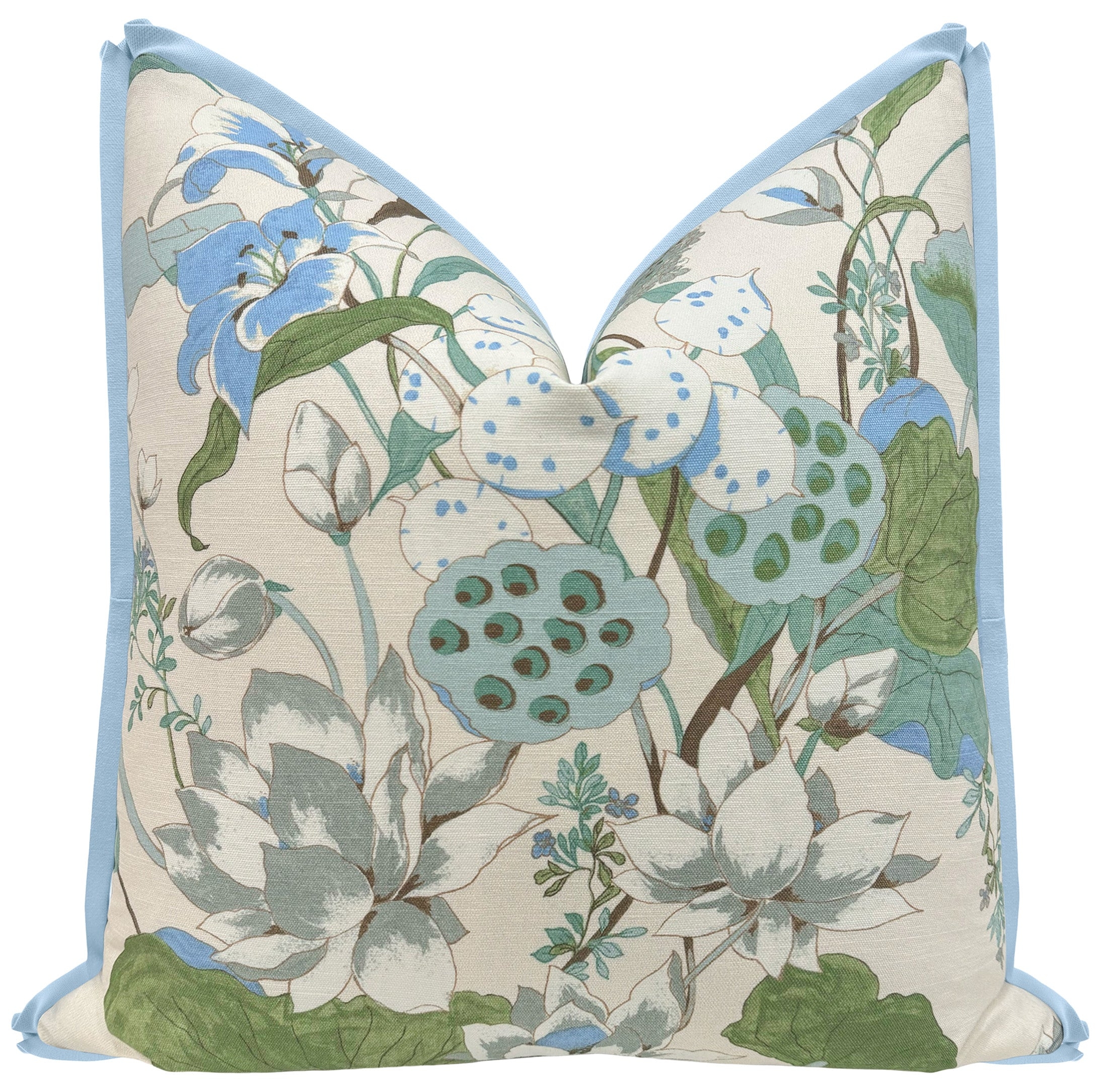 WATERLILY // POWDER BLUE | LDC - Sample 4" X 4" / BUTTERFLY FLANGE / Powder Blue - Image 1