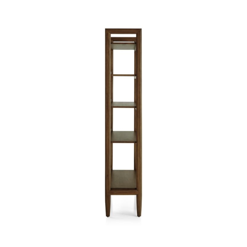 Tate Walnut Wide Storage Bookshelf - Image 5