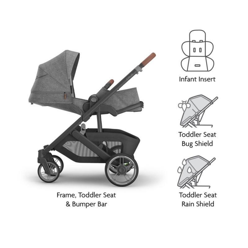 UPPAbaby ® Cruz V3 Greyson Grey Melange Reclining Baby Stroller - Image 9