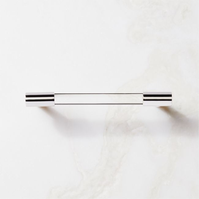 Flynn Polished Nickel and Crystal Handle 5" - Image 0