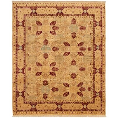 One-of-a-Kind Yesayi Hand-Knotted 2010s Isfahan Red/Brown 8'2" x 10' Wool Area Rug - Image 0