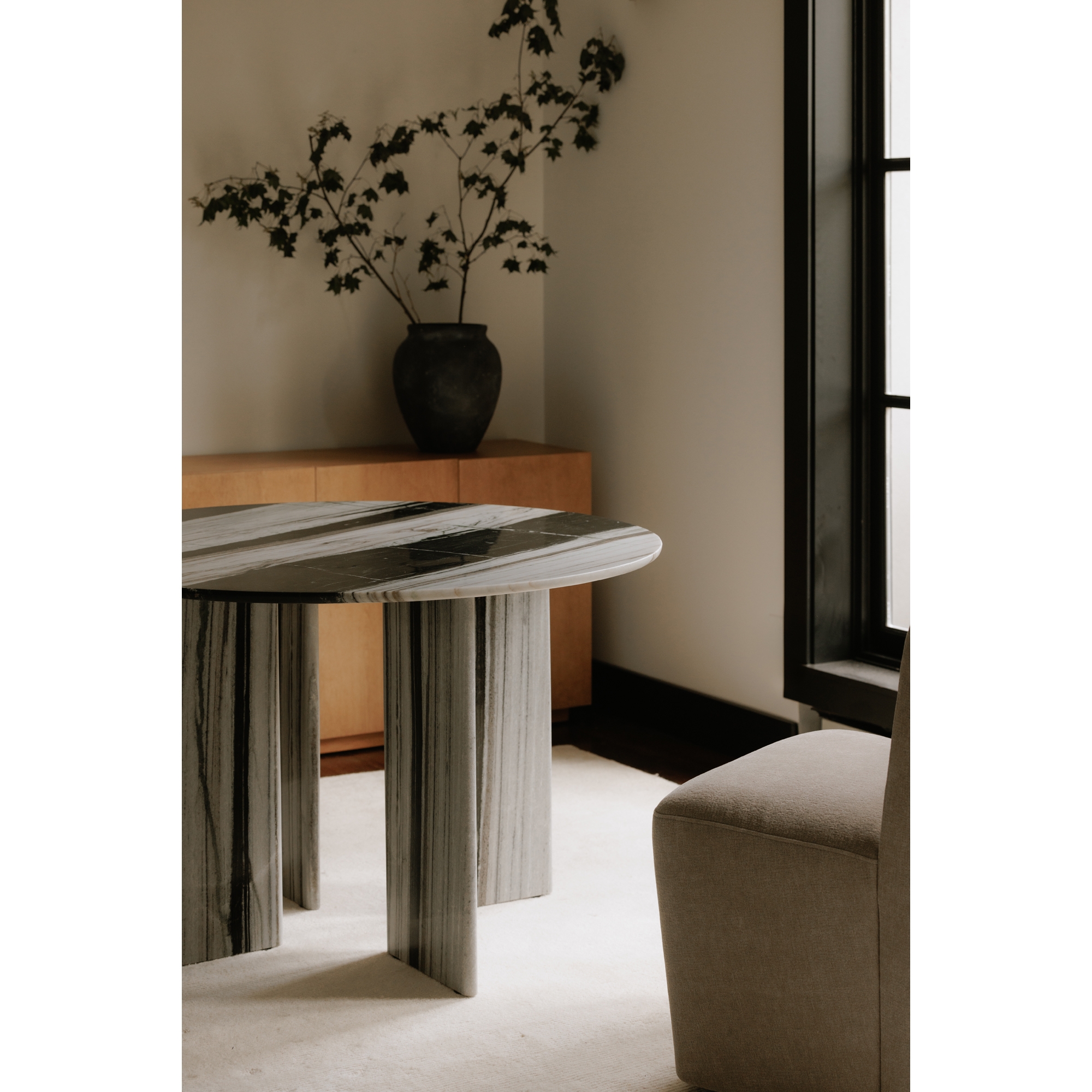 Celia Round Dining Table Panda Marble - Image 7