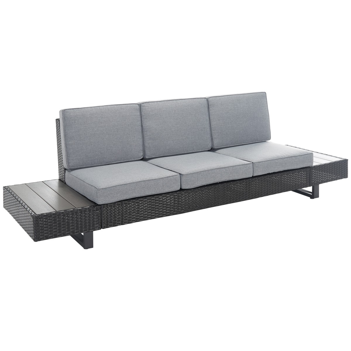 Indoor-Outdoor Dumont 6 Pc Living Set - Grey/Grey - Safavieh - Image 4