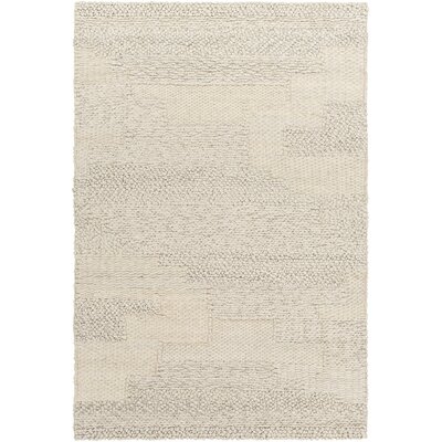 Cassian Textured Handwoven Wool Ivory/Gray Area Rug - Image 0