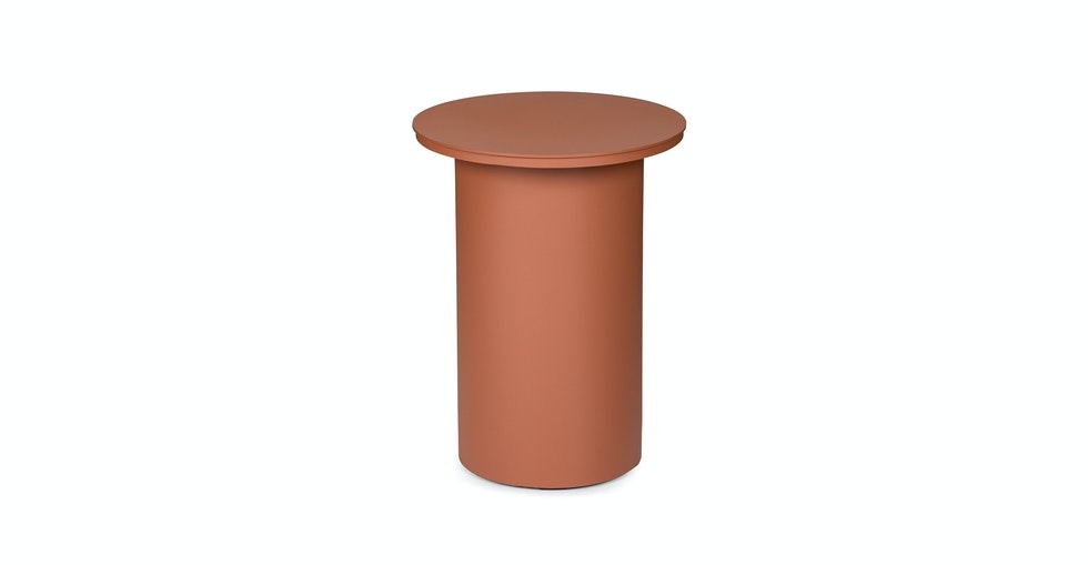 Vardo Porcelain Orange Side Table - Image 0