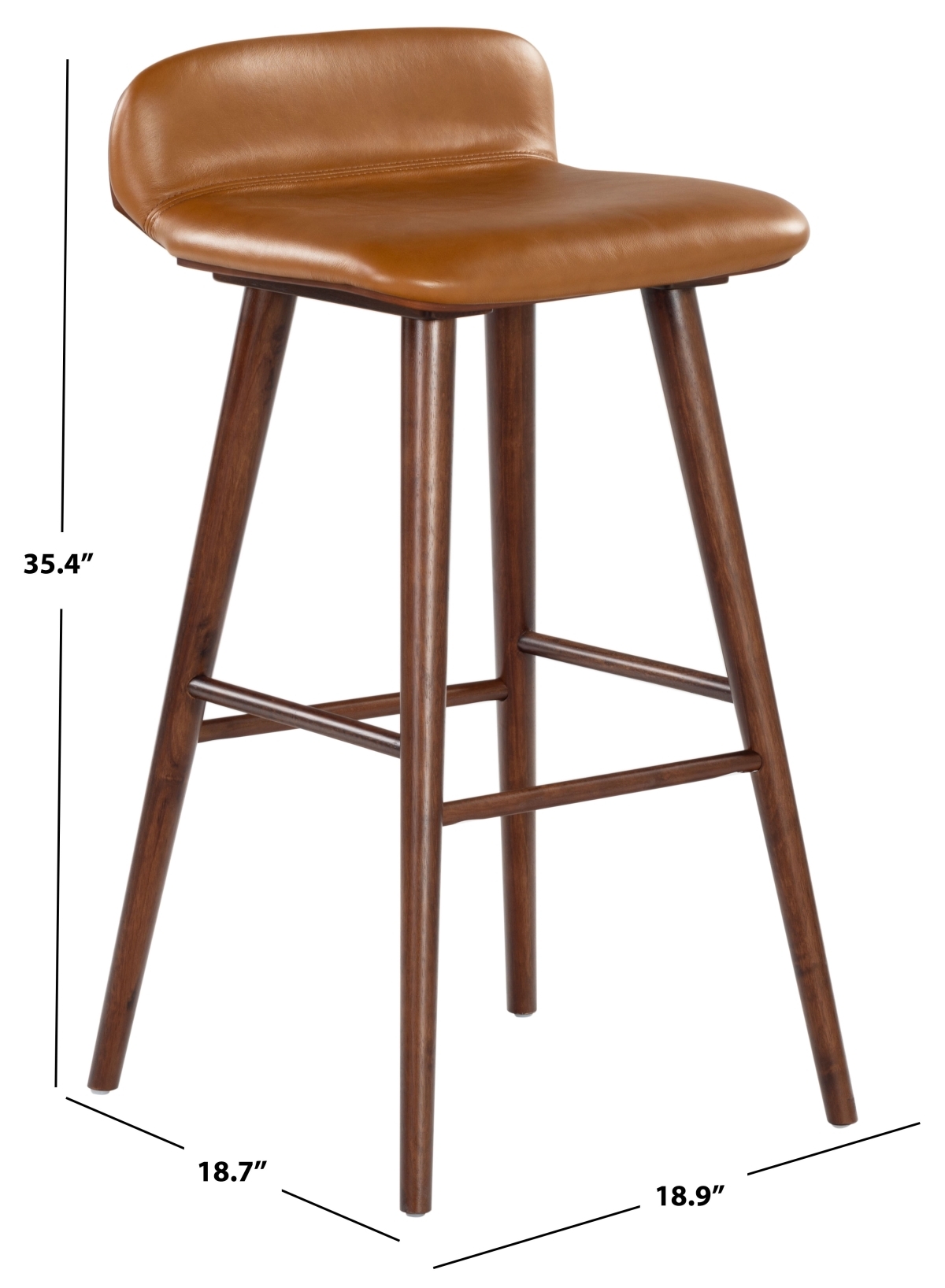 Tazmyn Barstool - Brown/Walnut - Image 8