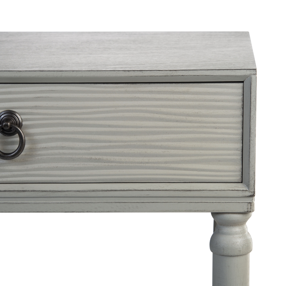 Mabel 1 Drawer Accent Table - Distressed / Grey - Safavieh - Image 2