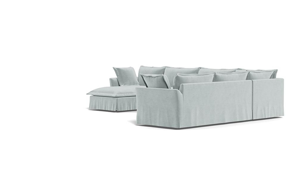 Skylar Slipcovered 4-Piece (5-Seat) Corner Sectional Sofa with Left Chaise - Image 2