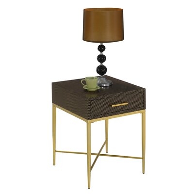 Hesson Cross Legs End Table with Storage - Image 0