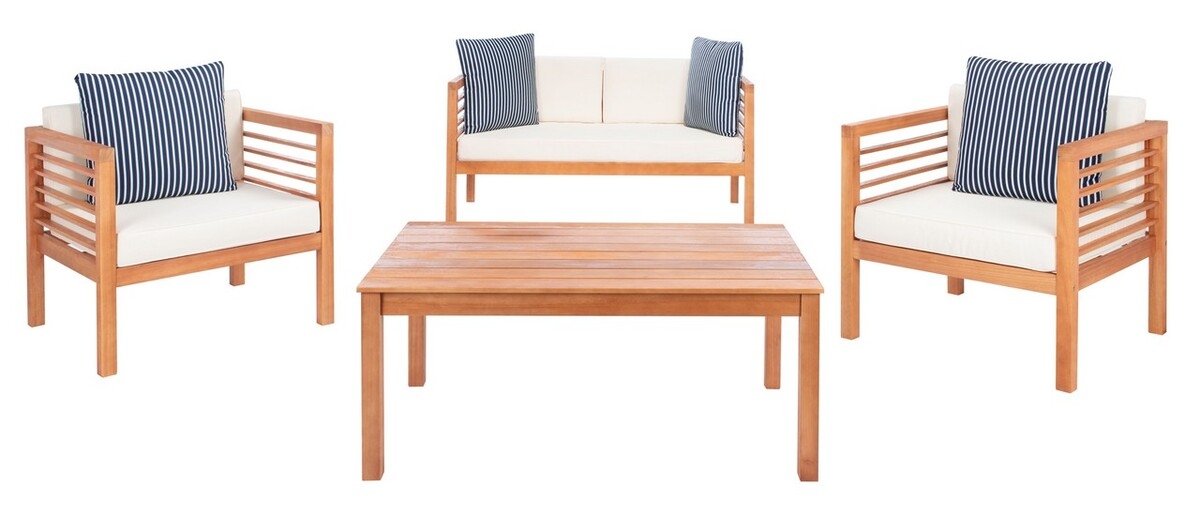 Alda 4 Piece Set - Natural/Bge + Thn Stp P - Safavieh - Image 0
