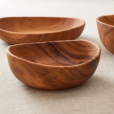 Organic Shaped Small Bowl, Acacia Wood, Each - Image 3