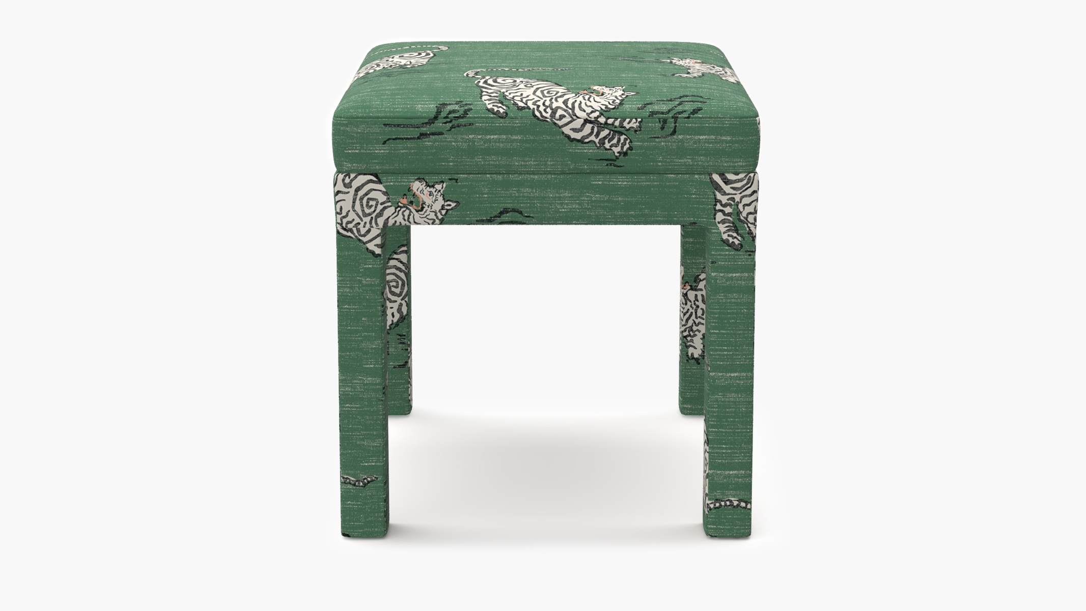 Parsons Ottoman, Emerald Tigresse - Image 0