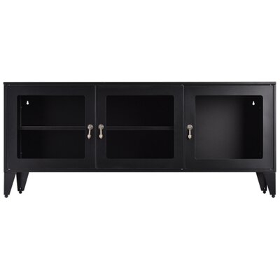 TV Cabinet With Large Space 1 Shelf Metal Home TV Stand For Living Room Bedroom For Tvs Up To 55" - Image 0