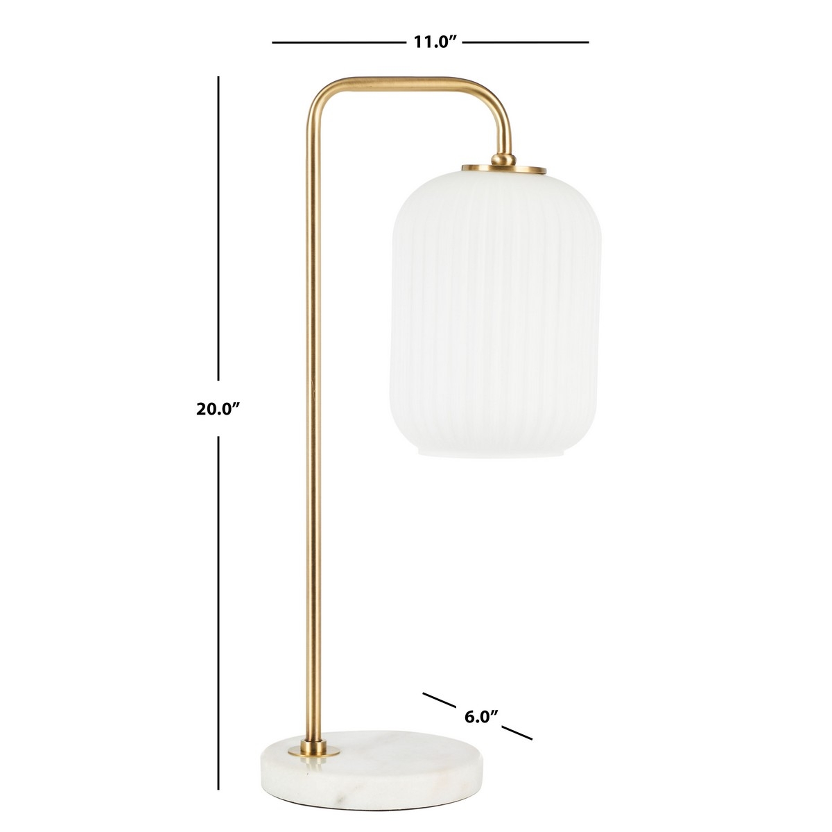 Santina 20" Table Lamp - Gold/White - Image 4
