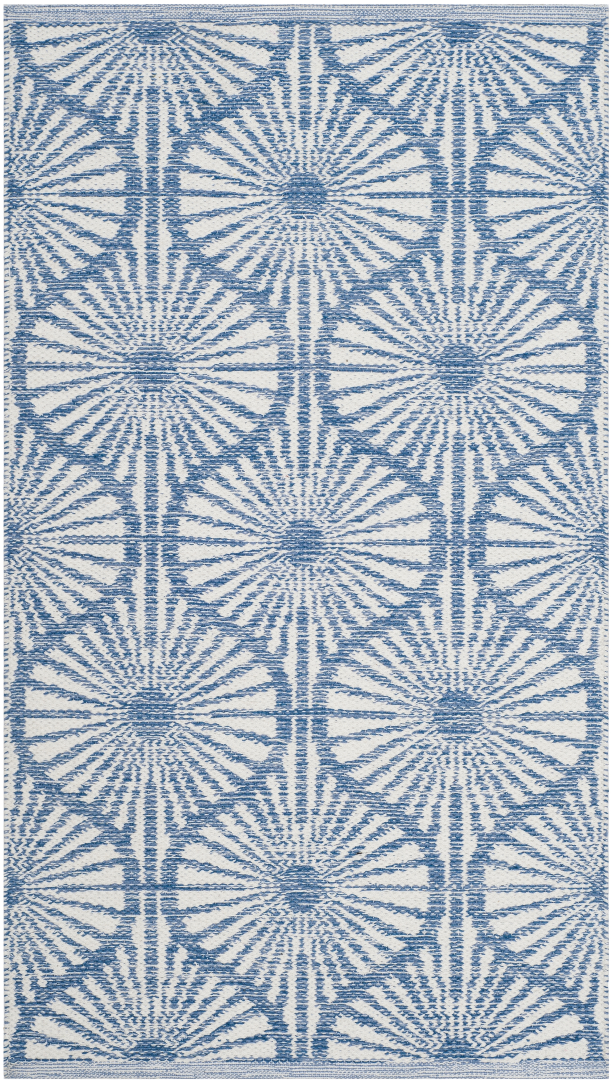 Arlo Home Hand Woven Area Rug, MTK606B, Blue/Ivory,  2' 3" X 7' - Image 0