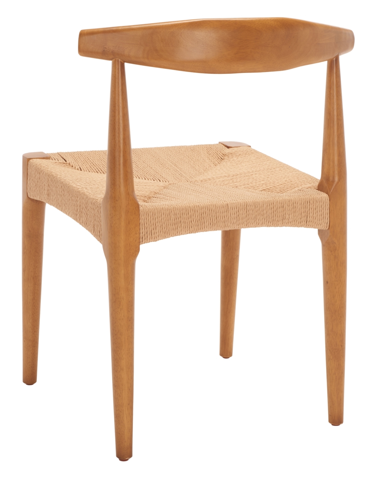 Dagney Woven Dining Chair - Walnut / Natural - Safavieh - Image 4