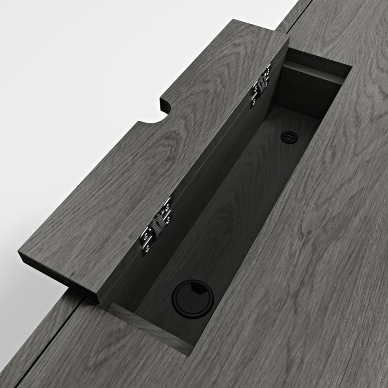 Emmer 48" Charcoal Oak Desk with Outlet - Image 7