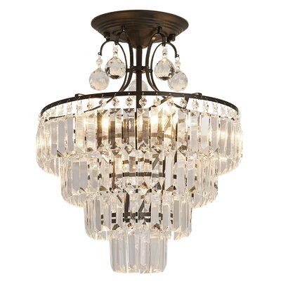 Adalei 5 - Light Unique / Statement Tiered Chandelier with Wrought Iron Accents - Image 0