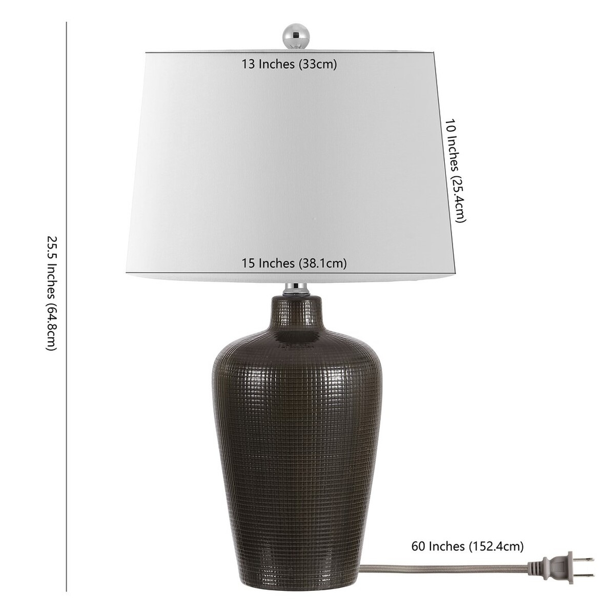 Alria 25.5" Table Lamp - Brown - Safavieh - Image 4