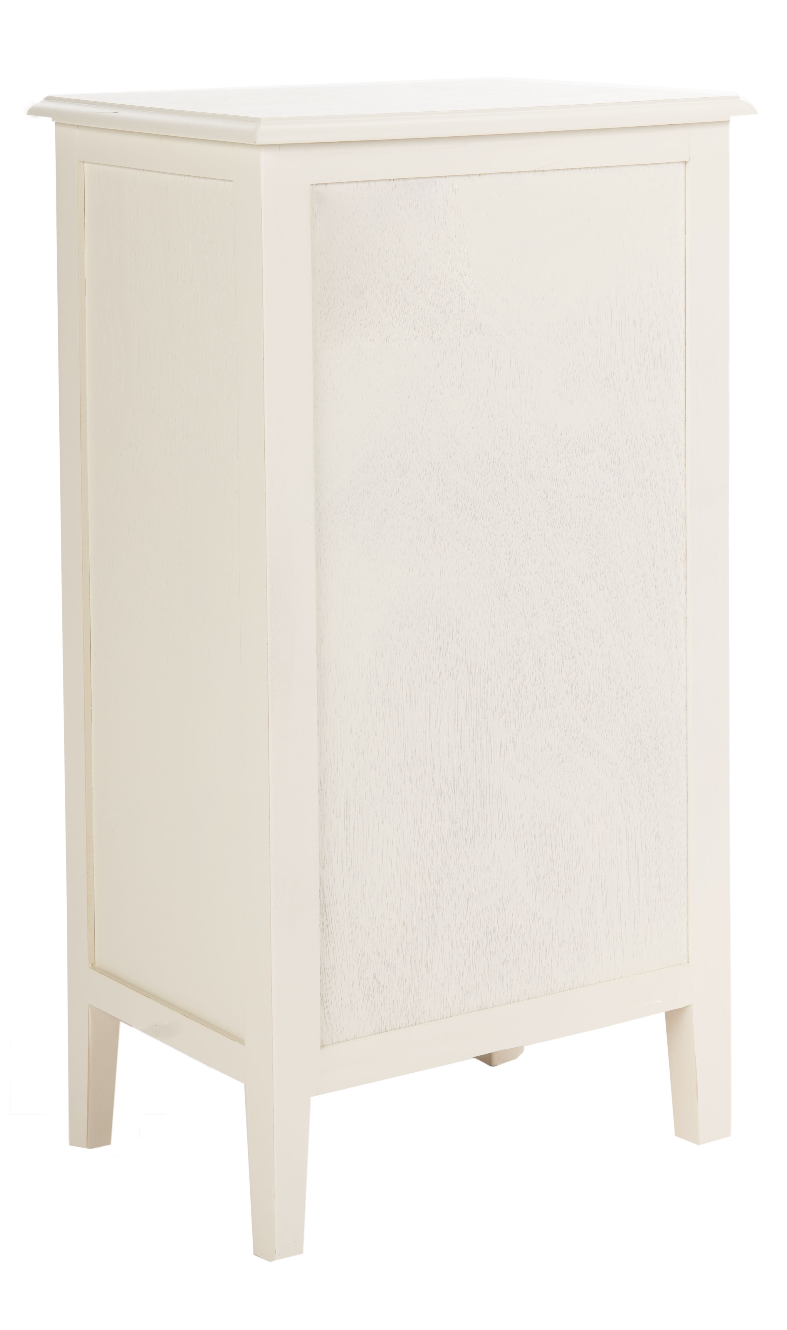 Everly Drawer Side Table - Distressed White - Arlo Home - Image 1