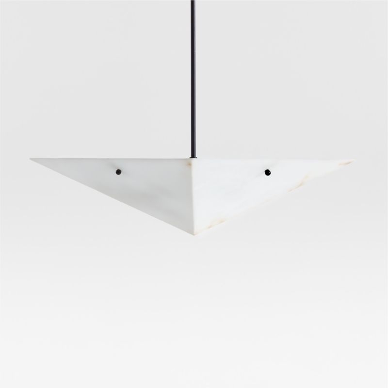 Onirique White Alabaster Pendant Light by Athena Calderone - Image 4