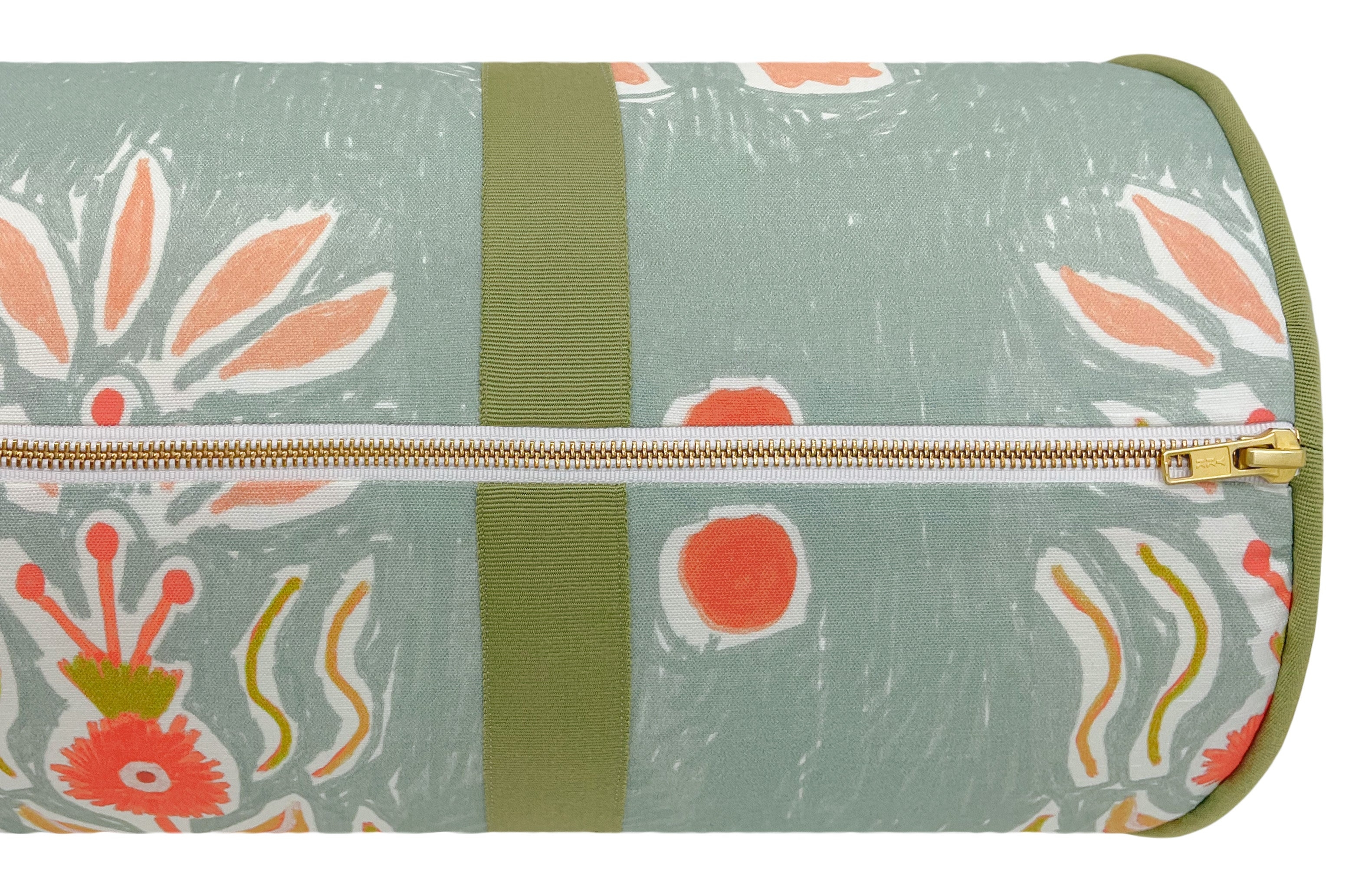 OCS X LDC | THE BOLSTER | LULIE WALLACE : REBEKAH // FRENCH BLUE + RIBBON TRIM // LEAF - TWIN // 9" X 24" - Image 3
