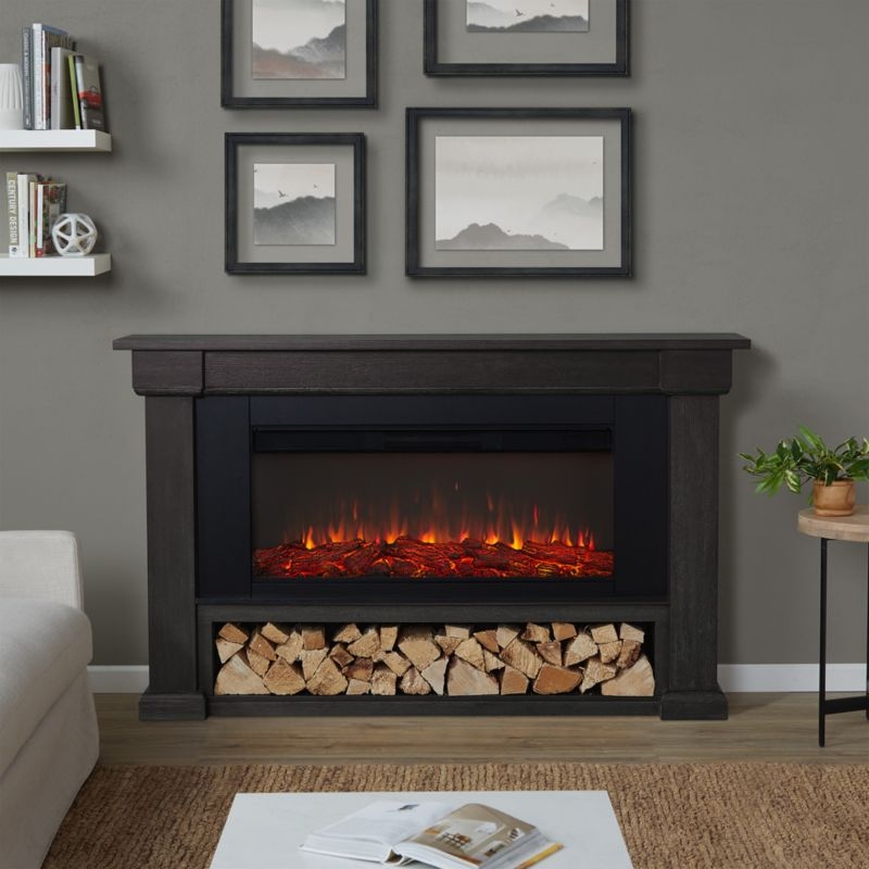 Bristow Dark Wood Electric Fireplace - Image 1