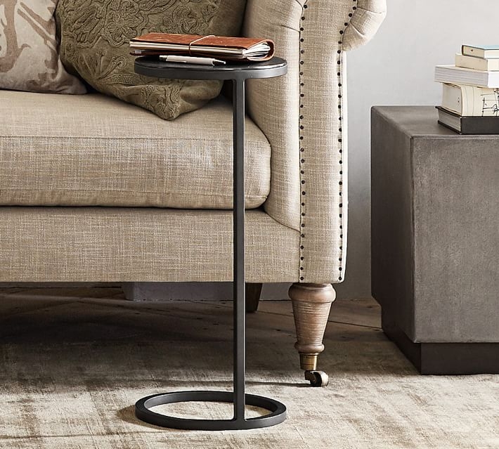 Duke Round Metal Accent Table, Bronze - Image 2