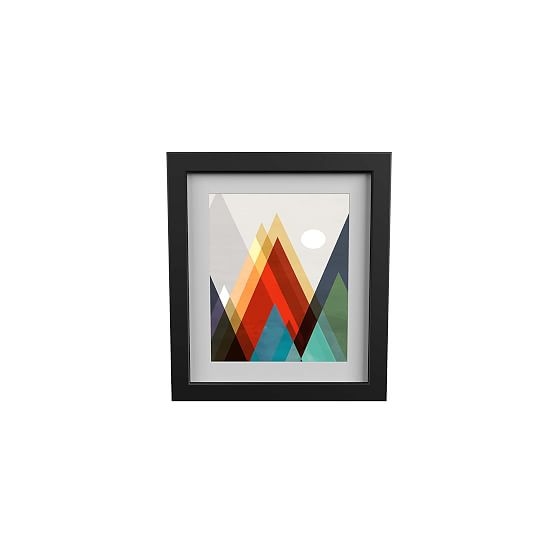 Framed Colored Lines Wall Art Painting Blue Small - Image 0