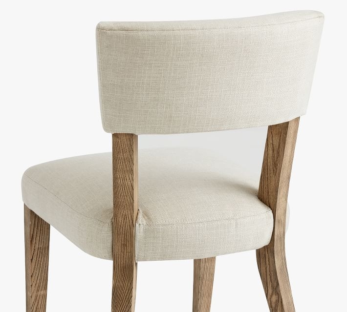 Payson Upholstered Dining Side Chair, Seadrift Leg, Basketweave Slub Oatmeal - Image 4