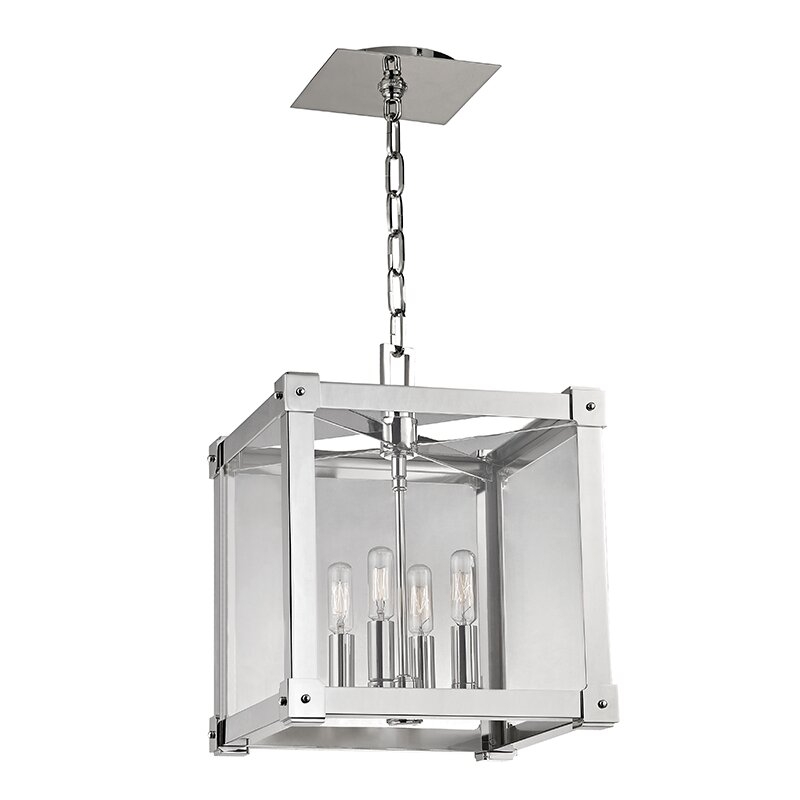 Hudson Valley Lighting Forsyth 4 - Light Candle Style Rectangle / Square Chandelier Finish: Polished Nickel, Size: 15.25" H x 12.25" W x 12.25" D - Image 0