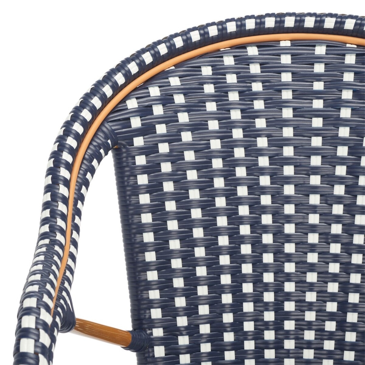 California Counter Stool W Arm - Navy/White - Safavieh - Image 2