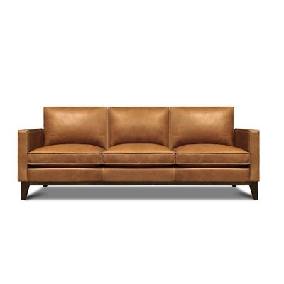 Akansha Genuine Leather 85'' Square Arm Sofa - Image 0