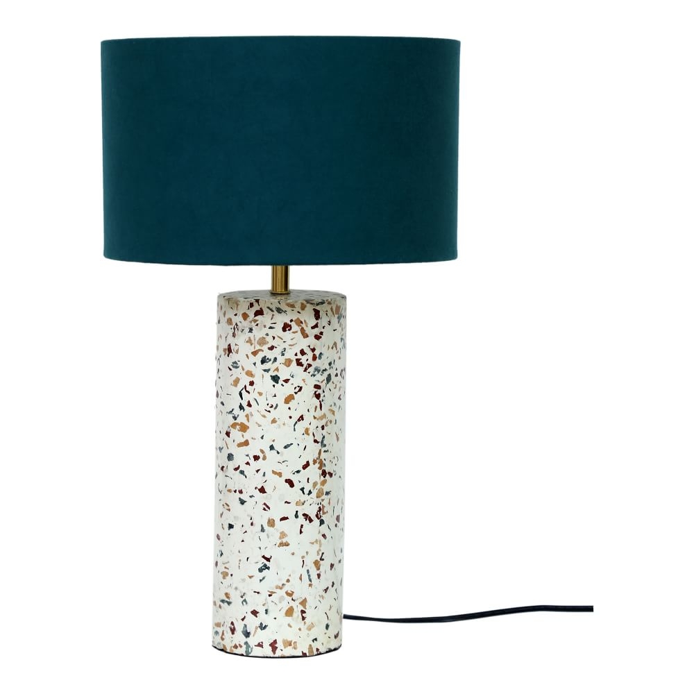 Round Terrazzo Table Lamp, Multi - Image 0