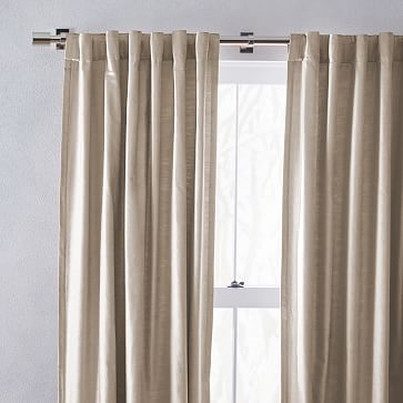 Luster Velvet Curtain, Simple Taupe, Unlined - Image 3