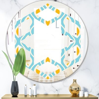 Pattern Abstract Design I Hexagon Star Modern & Contemporary Frameless Wall Mirror - Image 0