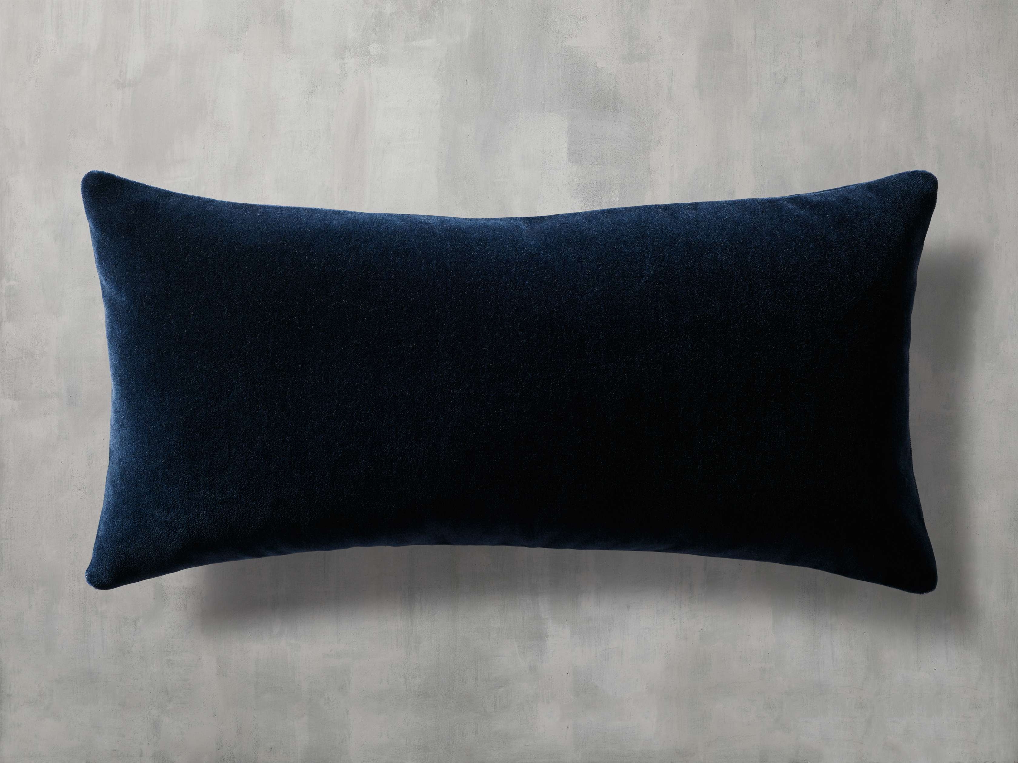 Mohair Lumbar Pillow in Blue  Indigo - Image 0